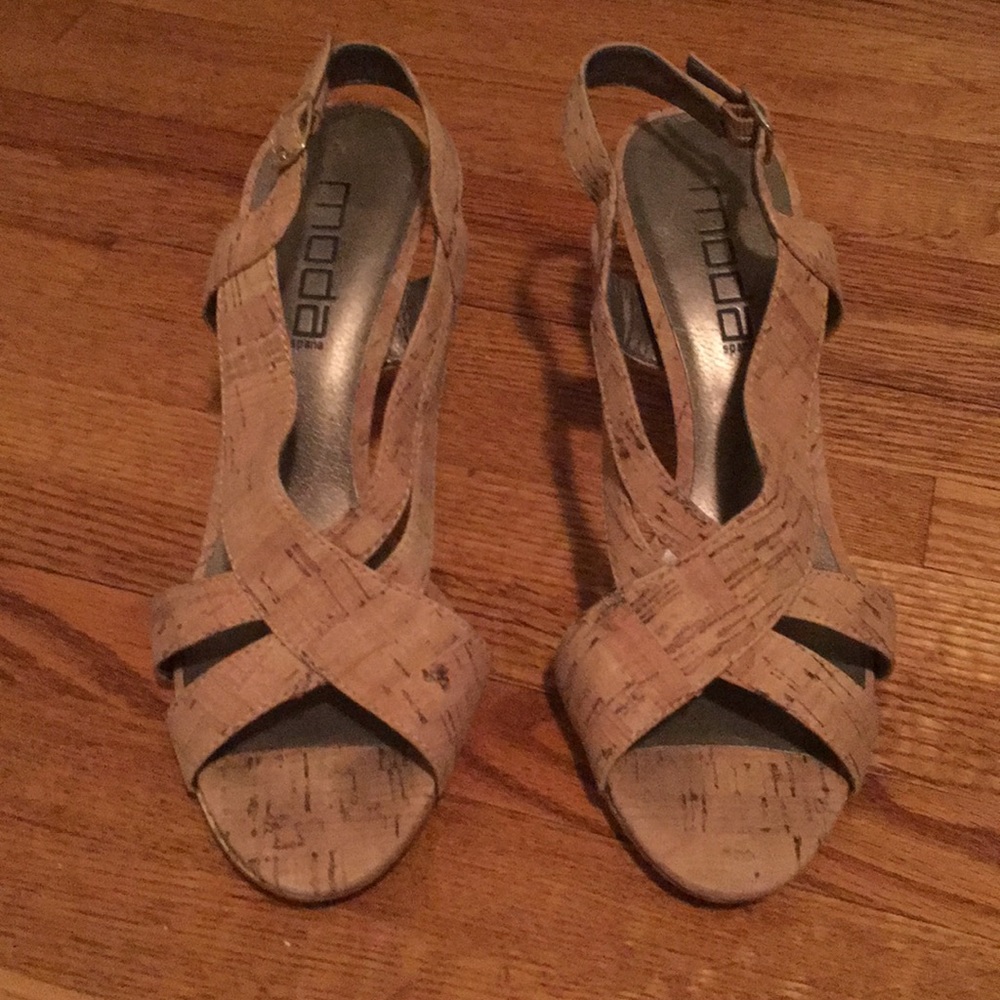 Moda cork heeled sandals